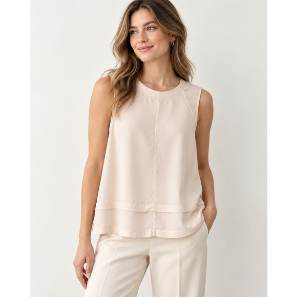 Madewell Tops - Madewell 100% Silk Sleeveless Blouse Small Blush Pink Top Office Workwear Chic